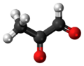 Ball-and-stick model of methylglyoxal