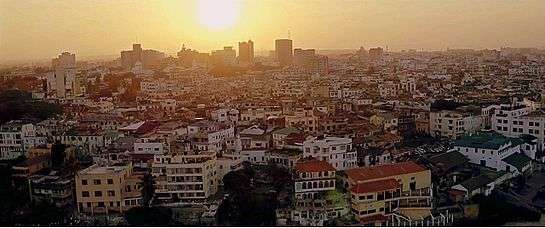 Skyline of Mombasa from old town