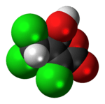 Space-filling model of the mutagen X molecule