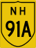 National Highway 91A marker