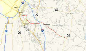 Map of New York State Route 151