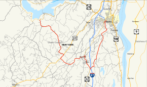 Map of New York State Route 213