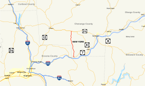 Map of New York State Route 235