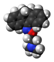 Space-filling model of the noxiptiline molecule