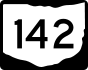 State Route 142 marker