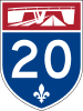 Autoroute 20 shield