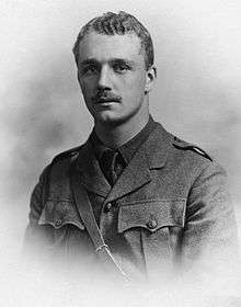 A black and white portrait photo of R. V. C. Bodley in a military uniform