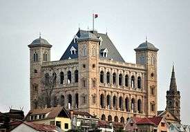 Manjakamiadana palace complete with blue slate roof