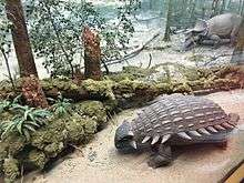 Photograph of a dinosaur diorama