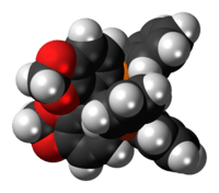 Space-filling model of the SEGPHOS molecule