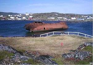 Basque whaling station on Saddle Island.