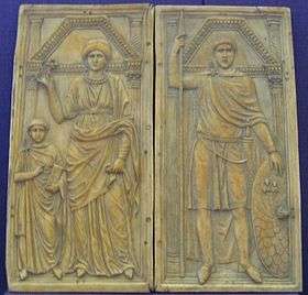 The Monza diptych, Stilicho with his family