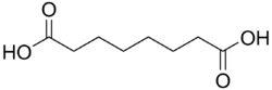 Skeletal formula of suberic acid