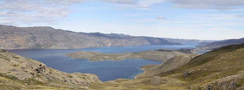 Tasersuaq lake photographed during Arctic Circle Trail, Greenland