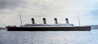 Titanic in Cork harbour, 11 April 1912