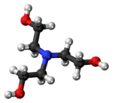 Ball-and-stick model of the triethanolamine molecule