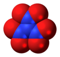 Space-filling model of trinitramide