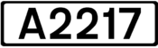 A2217 road shield