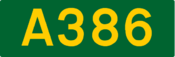 A386 road shield