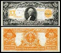 $20 Gold Certificate, Series 1906, Fr.1185, depicting George Washington