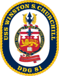 DDG-81 USS Winston Churchill Coat Of Arms