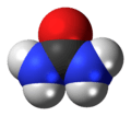 Space-filling model of the urea molecule