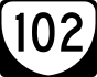 State Route 102 marker