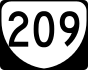 State Route 209 marker