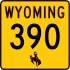 Wyoming Highway 390 marker