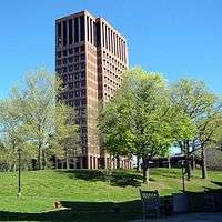 Kline Biology Tower from the south