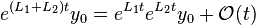  e^{(L_1 + L_2) t} y_0 = e^{L_1 t} e^{L_2 t} y_0 + \mathcal{O}(t)