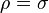 \rho = \sigma