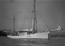 Ritter aboard his 45-foot yawl, Galilee, in the harbor at Puntarenas, Costa Rica